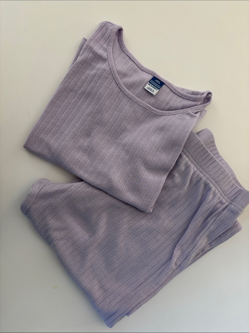Old Navy Lilac Ribbed Kids Pajama Set